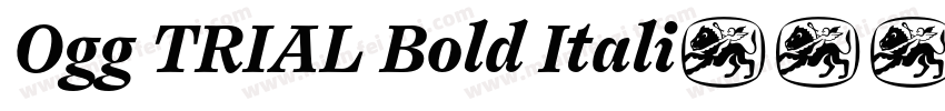 Ogg TRIAL Bold Itali字体转换